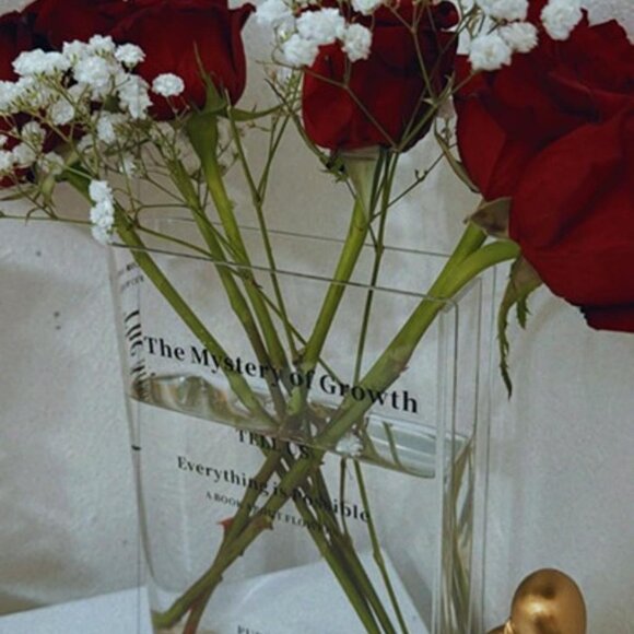 NEW Bookend Vase for Flowers, Bookshelf Decor, Unique Vase, Flowers not include - Picture 8 of 10